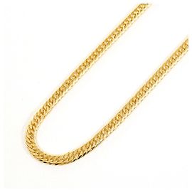 Autre Marque Colar de corrente dupla de 6 lados Au750 45cm Dourado