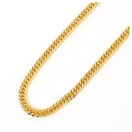 Autre Marque Collar de cadena doble de 6 caras Au750 Dorado