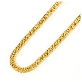 Autre Marque Colar Double Curb Au750 Dourado
