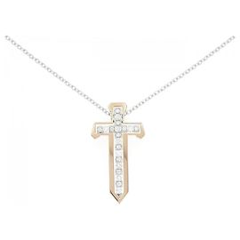 Autre Marque Damiani Spada Au750 Diamond Necklace Golden