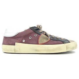 Autre Marque Baskets Philippe Model Marron Noir Violet