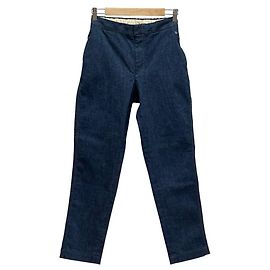 Autre Marque Calças Denim Slim de Algodão e Linho 45R Azul