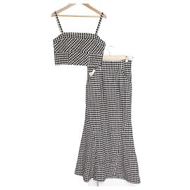 Autre Marque Falda sirena de pata de gallo ME&ME COUTURE Negro
