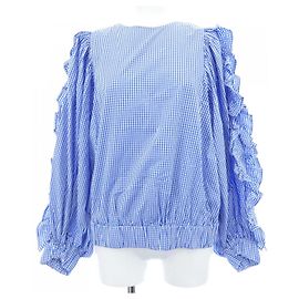 Autre Marque Top xadrez Yori Branco Azul