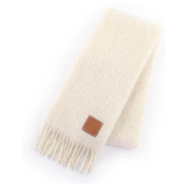 Loewe Anagram Patch Mohair-Woll-Nylon-Schal Andere Roh