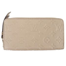 Louis Vuitton Zippy Monogram Geldbörse Braun Grau