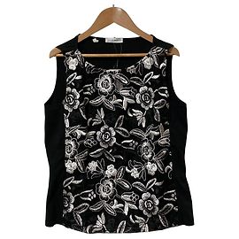 Autre Marque Blusa sem mangas bordada NARACAMICIE Preto