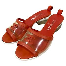Mule Chanel Coco Mark in pelle e PVC Rosa Altro