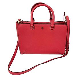 Sac à main 2 voies en cuir Saffiano Tory Burch Rose