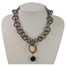 Jil Sander Chunky Spherical Charm Halskette Silber