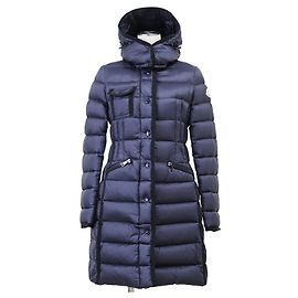 Casaco de Penas Moncler HERMINE Nylon Azul Azul marinho