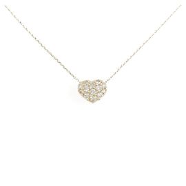 Autre Marque Collar de Corazón con Diamantes Au750 Rosa