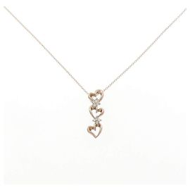 Autre Marque Collier K10 Pink Gold Diamond Rose