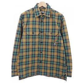 Autre Marque DIESEL Kariertes Baumwollhemd Schwarz Grün Khaki
