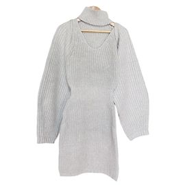 Autre Marque Robe en maille ME&ME COUTURE Marron Gris