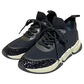 Autre Marque STACCATO Puffy Knit Schnürsneaker Schwarz Weiß