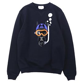 Hermès Scub'H Horse Baumwoll-Sweatshirt Blau Andere