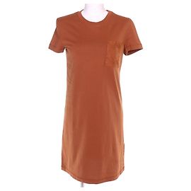 Hermès H Embroidered Cotton Dress34 Brown
