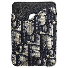 Tarjetero magnético Dior Saddle Negro Beige