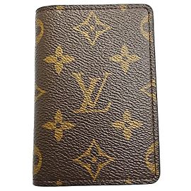 Louis Vuitton Pocket Organizer in Monogram Canvas Wallet Brown