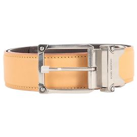 Cinturón reversible de piel Louis Vuitton Castaño Camello
