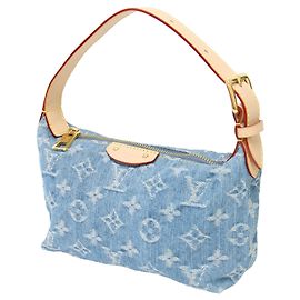 Louis Vuitton Monogram Denim Pochette Hills Bleu