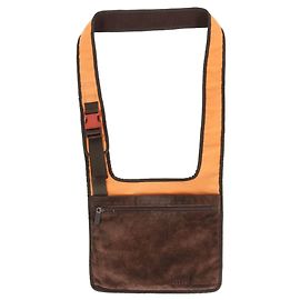 Miu Miu MIUMIU 90s Sac Sling en Toile et Daim Bicolore Marron Orange