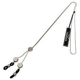 Catenina per occhiali Chanel Silver Cord Chain Strap A23173 Argento