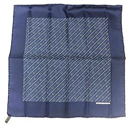 Hermès Lenço de seda Hermes Navy Azul marinho
