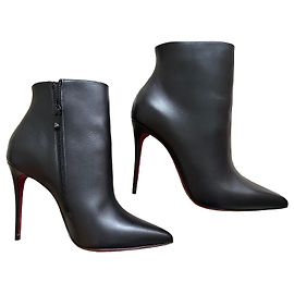 Christian Louboutin So Kate 100mm Leather Ankle Boots Black