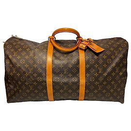 Louis Vuitton Keepall Monogram Canvas 60 Castaño