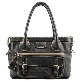 Chloé  mala Tote Edith em pele preta Preto