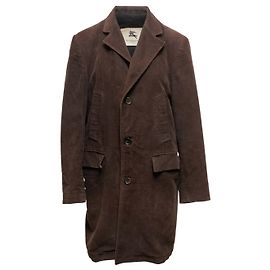 Burberry mittellanger Samtmantel braun Größe US L Braun