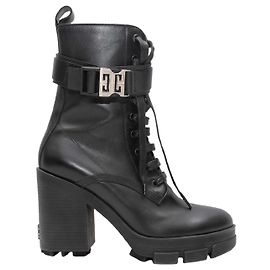 Bottes de combat à talons Givenchy noires Taille 39 Noir