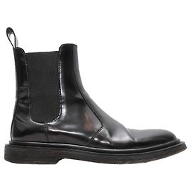 Black The Row Flat Patent Chelsea Boots Size 36 Black