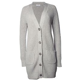 Equipment, Langer Strickcardigan in Grau Grau