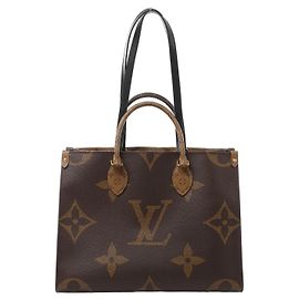 Louis Vuitton OnTheGo MM Giant Monogram Reverse Sac à main 2Way Marron M45321 Rouge