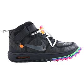 NIKE × OFF-WHITE AIR FORCE 1 MID Baskets montantes en mesh Noir, Taille EU 42 Noir