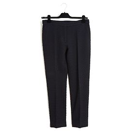 Dries Van Noten Pantaloni in Cotone Texturizzato - Blu Navy/Nero Blu scuro