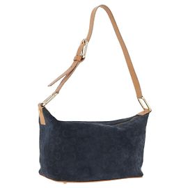 Céline Celine C Macadam Shoulder Suede Navy blue