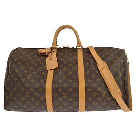 Louis Vuitton Keepall Bandouliere Monogram Canvas 55 Marrom