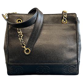Bolsa Tote Chanel Triple CC Caviar 1996 Outro
