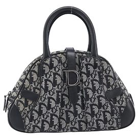 Christian Dior Trotter Double Saddle Canvas Black