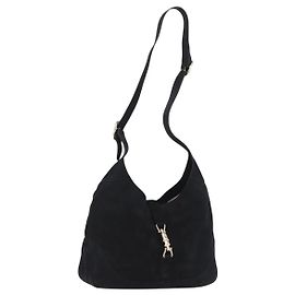 Borsa a mano Gucci Jackie O in pelle nera Nero