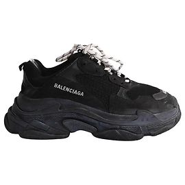 Sneakers Balenciaga in pelle nera Nero