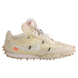 Off White Sneaker ecru aus Stoff Roh