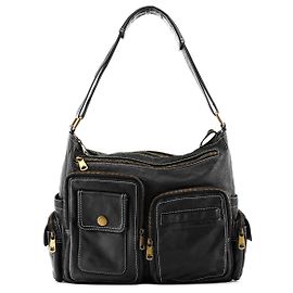 Marc Jacobs Borsa a tracolla multi-tasche in pelle nera Nero