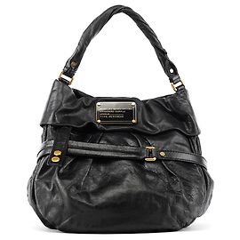 Marc by Marc Jacobs Bolsa 2-Way Twisted Q Fran em couro preto Preto