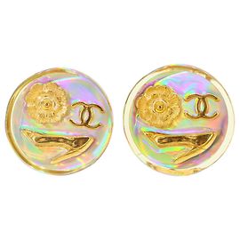 Chanel Clip-Ohrringe in Aurora Gold Golden