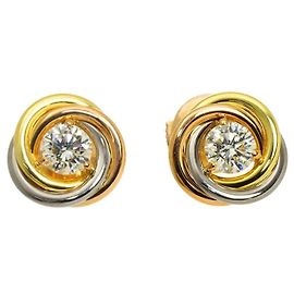 Pendientes Cartier Trinity Diamantes Dorado